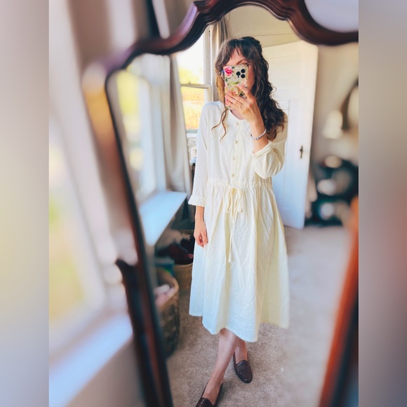 SOLD - Handmade Linen Blend Cottagecore Etsy dress - Picture 1 of 7